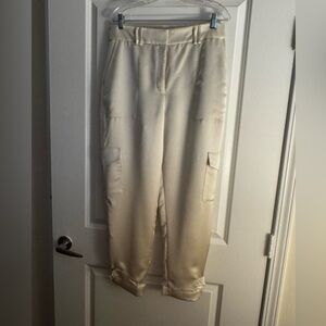 Express women’s super high rise Cream Cargo Pants